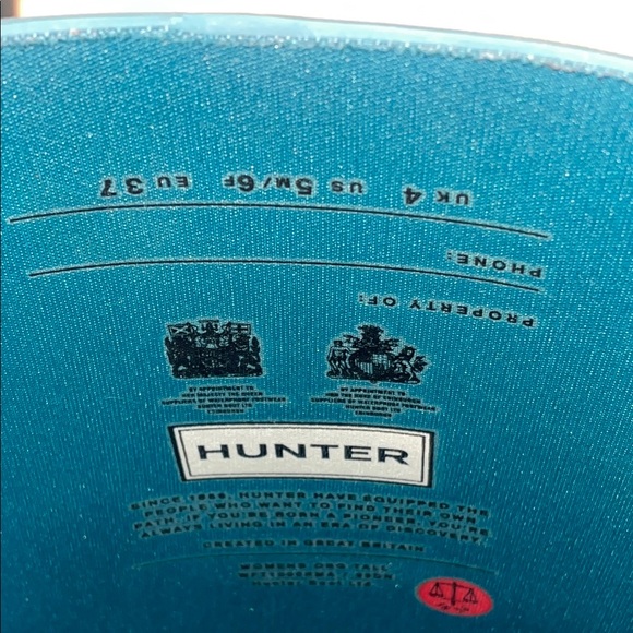Hunter Classic Knee High Bright Teal Boots, women’s 6 - Picture 7 of 9